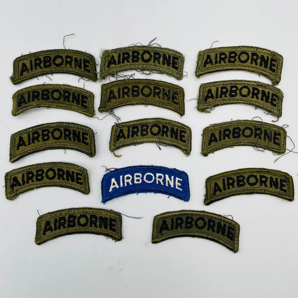14 Military Airborne Patch Lot Olive Blue Embroidered 2.5